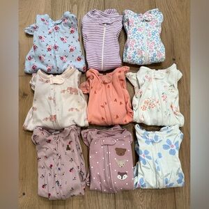 Newborn Girl Sleepers/Footies